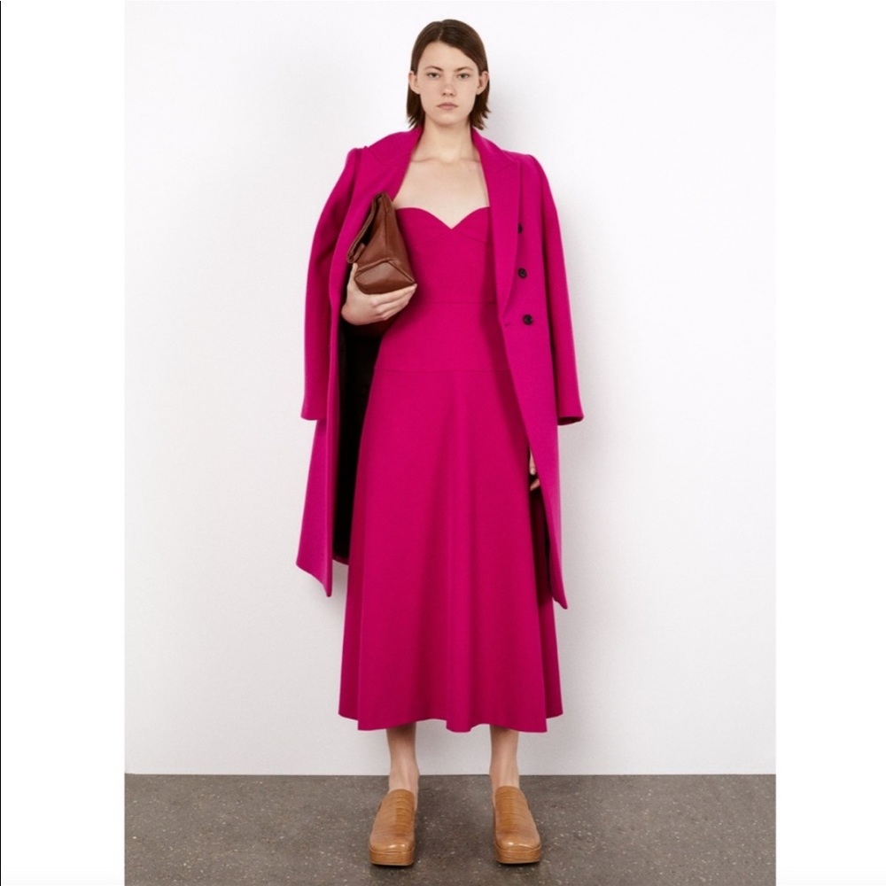 Zara hot pink Bustier corset midi dress - Picture 7 of 15